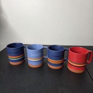 Pendleton Woolen Mills Yosemite National Park Camp Stripe Coffee Mugs